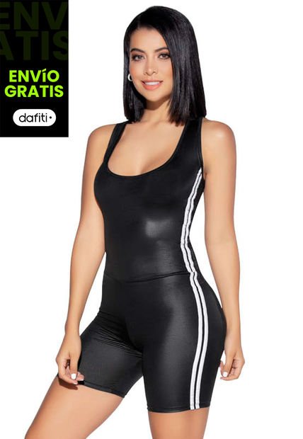Enterizo Corto Mujer Negro Fi 32629