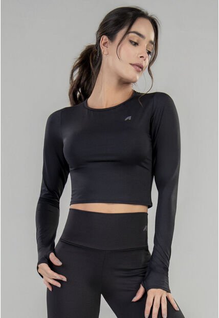 Crop Top Mujer Negro FI 7762