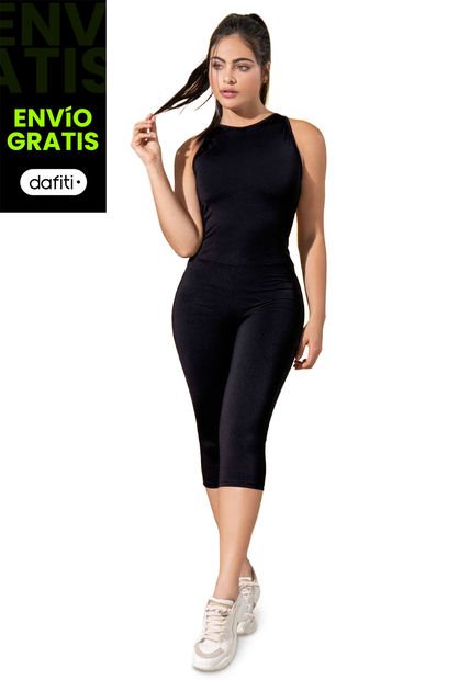Enterizo Corto Mujer Negro Fi 33596
