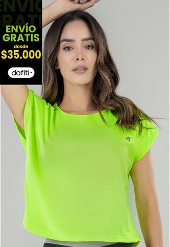 Camiseta Mujer Verde Neón FI 16981 Formas Intimas