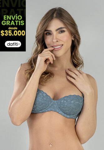 Brasier Mujer Azul Acero FI 96900 Formas Intimas