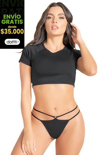 Conjunto Mujer Negro Fi 6545