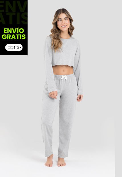 Pijama Mujer Gris Jaspe Fi 103944