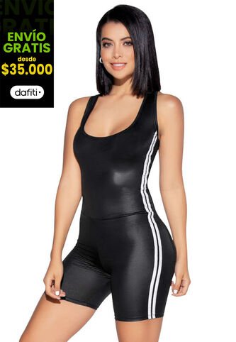 Enterizo Corto Mujer Negro Fi 32629 Formas Intimas