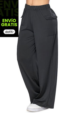 Pantalón Sudadera Mujer Negro FI 7338 Formas Intimas