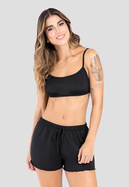 Pijama Mujer Negro Fi 103927