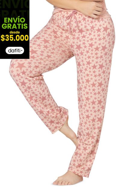 Pantalón Pijama Mujer Rosa Fi 5552