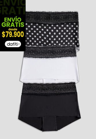 Cachetero Paq X3 Mujer Multicolor FI 100947 Formas Intimas