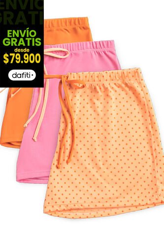 Short Paq X3 Mujer Multicolor FI 76308 Formas Intimas