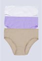 Panty Paq X3 Mujer Lila Tech/Piel/Blanco FI 96572 de Formas Intimas
