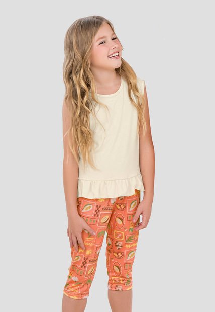 Pijama Infantil Femenino Crema Fi 110058