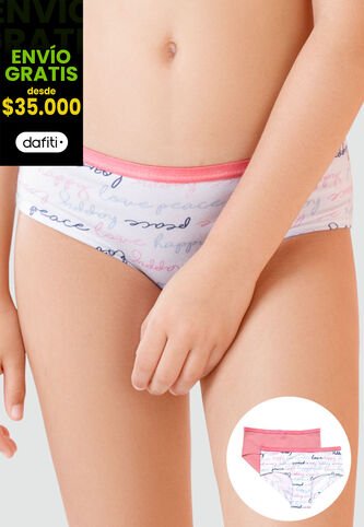 Cachetero Paq X2 Infantil Rosado FI 33837 Formas Intimas