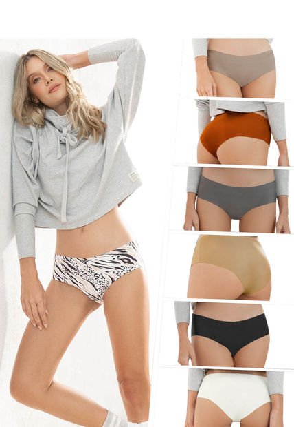 Cachetero Paq X7 Mujer Multicolor Fi 89344