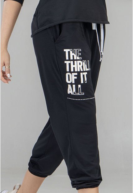 Pantalón Sudadera Mujer Negro FI 5566