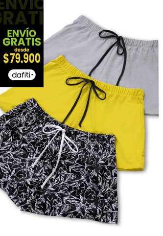 Short Paq X3 Mujer Multicolor FI 33583 Formas Intimas