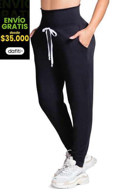 Pantalón Sudadera Mujer Negro FI 77393