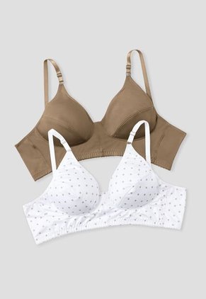 Brasier Paq X2 Mujer Estampado-Chocolate Fi 33565