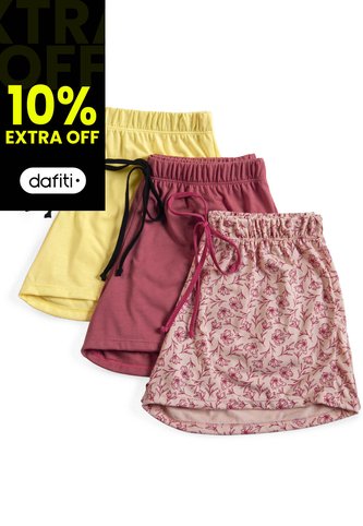 Short Mujer Paq X3 Multicolor FI 9594 Formas Intimas