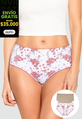 Panty Paq X2 Mujer Piel/Estampado FI 96471 Formas Intimas