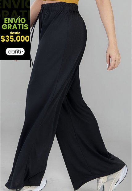 Pantalón Sudadera Mujer Negro FI 8618