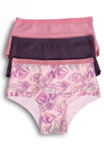 Panty Paq X3 Adulto Estampado /Paloro,O/ Berengena Fi 92475 Formas Intimas