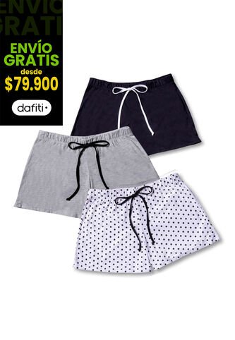 Short Paq X3 Multicolor FI 76308 Formas Intimas