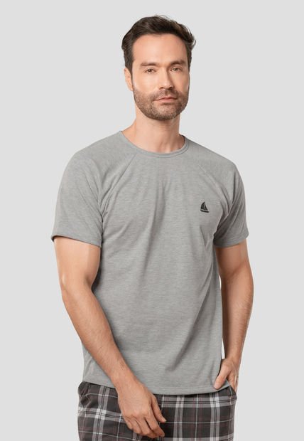 Camiseta Hombre Gris Jaspe Fi 105946