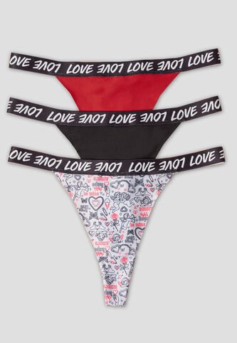 Brasilera Paq X3 Mujer Multicolor Fi 103811 Formas Intimas