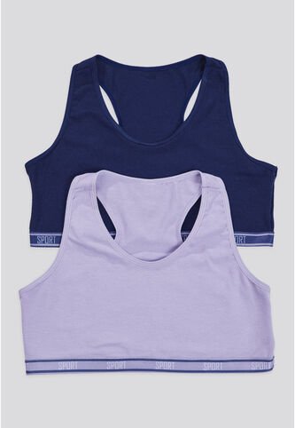 Top Paq X2 Infantil Azul Oscuro/Lila Tech FI 87473 Formas Intimas