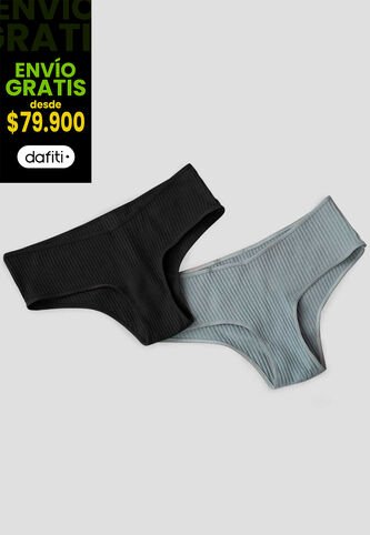 Cachetero Paq X2 Mujer Azul FI 101522 Formas Intimas