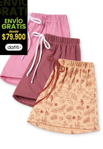 Short Paq X3 Mujer Multicolor FI 89799 Formas Intimas