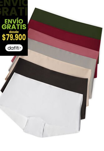 Cachetero Paq X7 Mujer Multicolor FI 3768 Formas Intimas