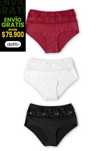Cachetero Paq X3 Multicolor FI 101856 Formas Intimas