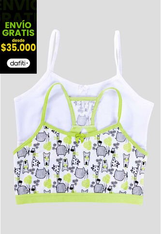 Top Paq X2 Infantil Verde Menta FI 79155 Formas Intimas