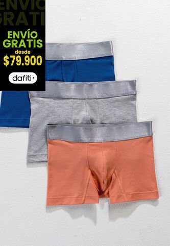 Bóxer Paq X3 Infantil Multicolor FI 4676 Formas Intimas