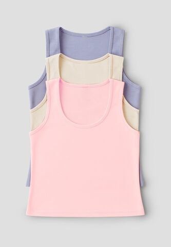 Camiseta Paq X3 Mujer Multicolor Fi 33603 Formas Intimas