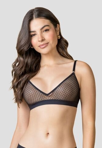 Bralette Mujer Negro Fi 110755 Formas Intimas