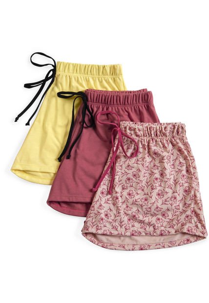 Short Mujer Paq X3 Multicolor FI 9594