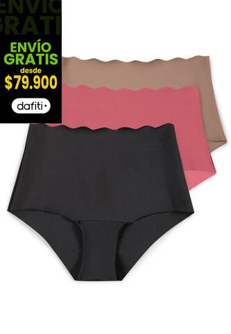 Cachetero Paq X3 Mujer Multicolor FI 5534 Formas Intimas