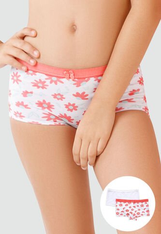 Bóxer Paq X2 Infantil Coral FI 79156 Formas Intimas