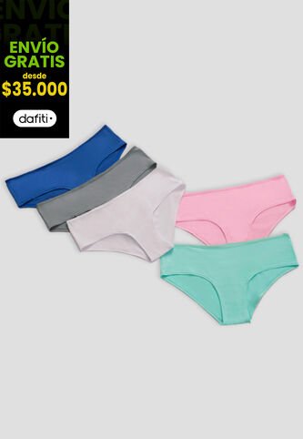 Cachetero Paq X5 Mujer Multicolor Fi 5408 Formas Intimas