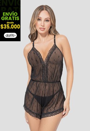 Enterizo Mujer Negro FI 100963