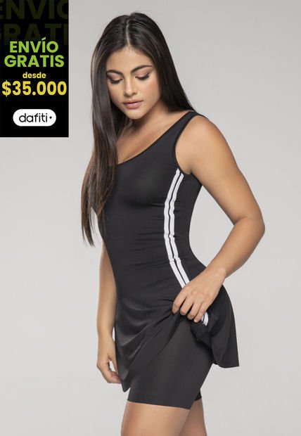 Enterizo Corto Mujer Negro FI 4161