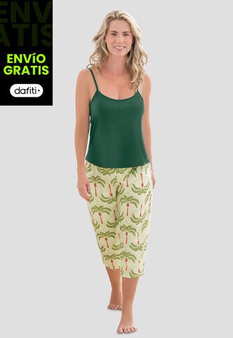 Pijama Mujer Verde Pino Fi 110110 Formas Intimas