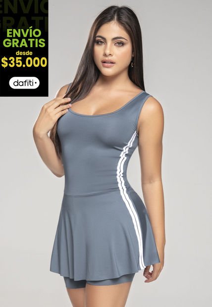 Enterizo Corto Mujer Azul FI 4161