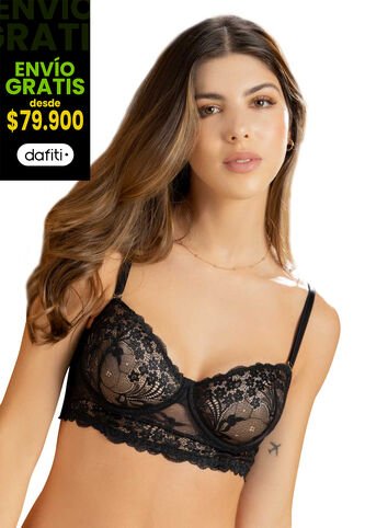 Bralette Mujer Negro FI 5413 Formas Intimas