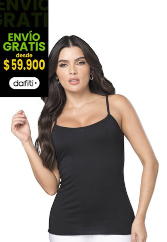 Camisilla Interior Mujer Negro FI 3248 Formas Intimas
