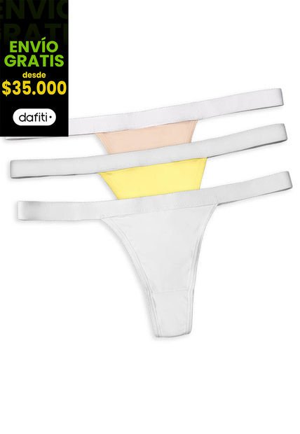 Brasilera Paq X3 Mujer Multicolor Fi 89309
