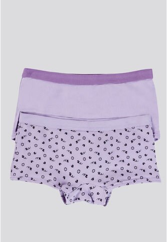 Cachetero Paq X2 Infantil Lila Tech/Estampado FI 3852 Formas Intimas