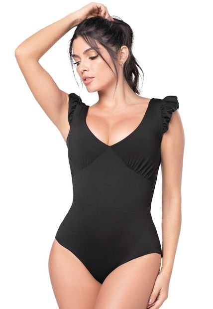 Vestido Baño Entero Mujer Negro FI 2689